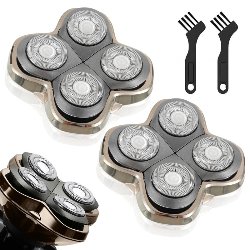 Pro 4 Replacement Blades/Pro 4 Shaving Head - Compatible with Pitbulls Gold PRO, Silver PRO, Platinum PRO, and Butterfly Kiss PRO Head Shavers (2 Pack)